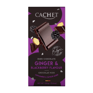 Cachet Belgian Chocolate, Dark Chocolate, Blackberry & Ginger, 57% Cacao