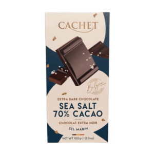 Cachet Belgian Chocolate, Sea Salt, Dark Chocolate, 70% Cacao