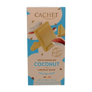 Cachet Belgian Chocolate, White Chocolate, Coconut