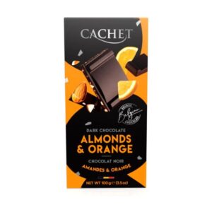 Cachet Belgian Chocolate, Almonds & Orange, 57% Cacao