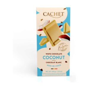 Cachet Belgian Chocolate, White Chocolate, Coconut