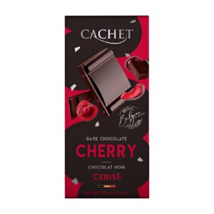 Cachet Belgian Chocolate, Dark Chocolate, Cherry, 57% Cacao