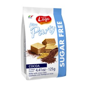 Lago, Party Wafers, Sugar Free, Cacao