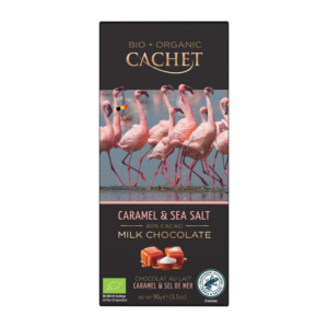 Organic, Cachet Belgium Chocolate, Caramel & Sea Salt, Milk Chocolate 40% Cacao