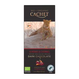 Organic, Cachet Belgium Chocolate, Dark 57% Almonds & Cherry